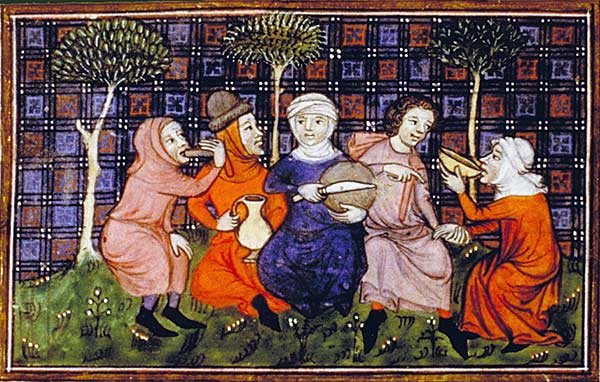 Středověké jídlo - iluminace