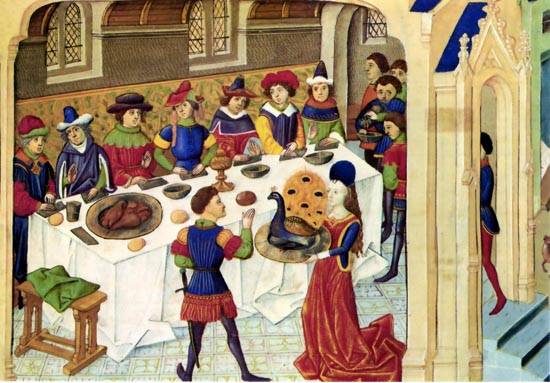 Středověká hostina, iluminace