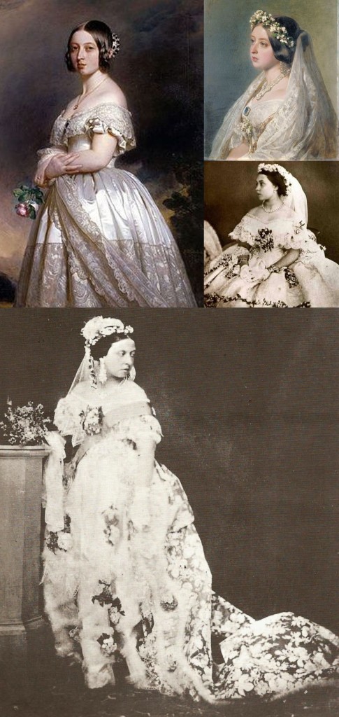 Královna Viktorie ve svatebních šatech, 1840