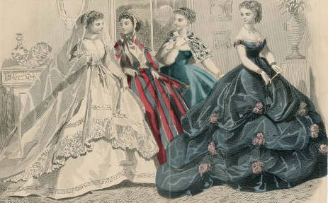 svatební šaty, 1866