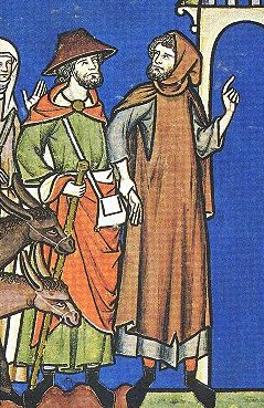 Maciejowského bible, 13.st.: šitý plášť s kapucí a volnými rukávy