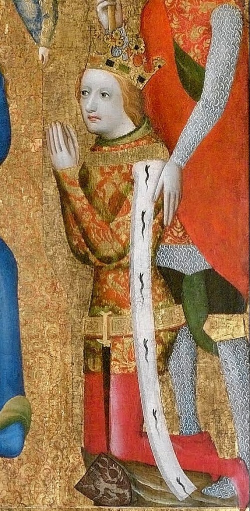 Votivní obraz Jana Očka z Vlašimi, kol. 1371, detail - Václav IV.