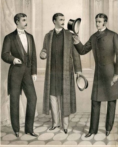 frak, redington, pánský oblek, 19. století