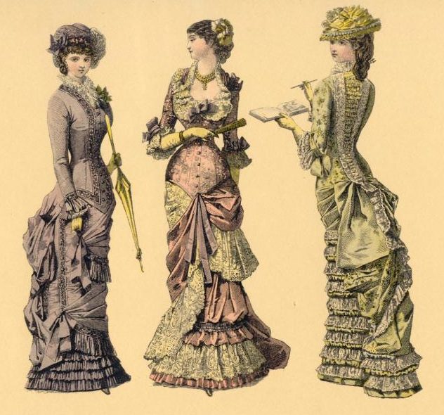 19. století šaty móda oděv oblečení, turnýra